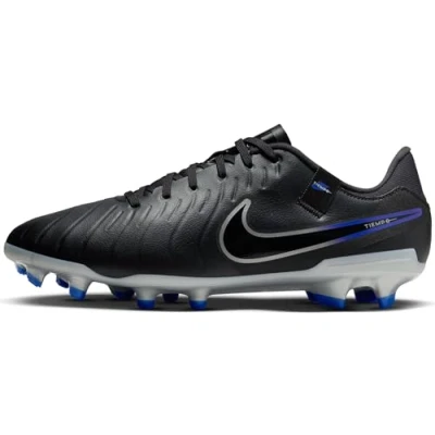 Afbeelding van Nike Performance Legend 10 Academy FG/MG Voetbalschoenen met kunststof noppen, Heren, Maat: 37.5, Black/chrome/hyper royal Imitatieleer/ textiel