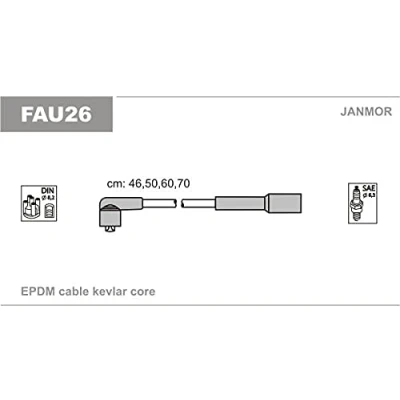 Afbeelding van JANMOR FAU26 Bougiekabelset FIAT: Doblo I Estate, LANCIA: Y