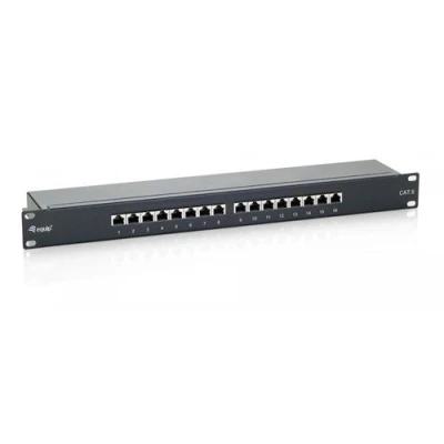 Image de equip Tableau de connexions CAT 6e STP noir 1U 19&quot; 16 ports