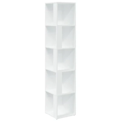 Afbeelding van vidaXL Hoekkast, wit, 33 x 164,5 cm, bewerkt hout