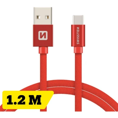 Afbeelding van Swissten USB C naar A Kabel 1.2M Rood