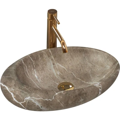 Afbeelding van REA Roxy B Opzetwastafel Waskom 49 x 31 13.5 cm Stone Nature Stonelook