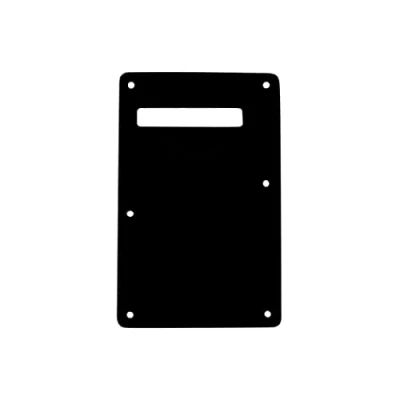 Afbeelding van Fender Strat Tremolo Backplate zwart 3 ply Gitaaronderdeel