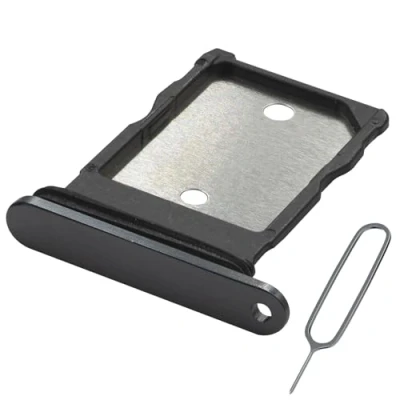 Afbeelding van MMOBIEL Dual Simkaart Houder Compatibel met Google Pixel 9 Pro Sim Tray Dubbele Simkaarthouder Vervanging Card Incl. Pin en Waterdichte Rubberen Ring Zwart