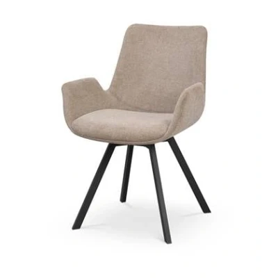 Afbeelding van Rowico Home Norwell Draaibare Eetkamerstoel Beige Met Armleuning