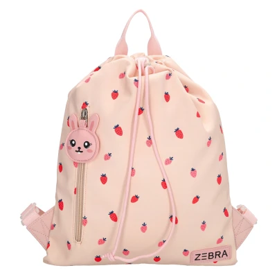 Afbeelding van Zebra Trends Buddies Rugzak Gymtas Zwemtas Dierenprint Trekkoord Roze