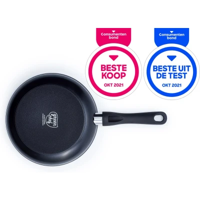 Afbeelding van GreenChef Diamond koekenpan 28cm zwart inductie PFAS vrij