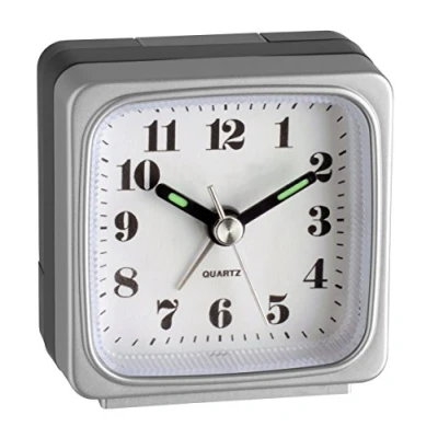Afbeelding van TFA Fluor hands 6 cm wekker grijs