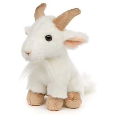 Afbeelding van Uni Toys Zittende berggeit 20 cm (lengte) pluche geit knuffeldier