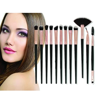 Afbeelding van Set van 12 hoogwaardige synthetische make up kwasten / voor foundation, blush, oogconcealer professionele