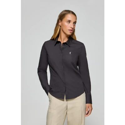 Afbeelding van Polo Club LONG Sleeve Overhemdblouse, Dames, Maat: XS, Black