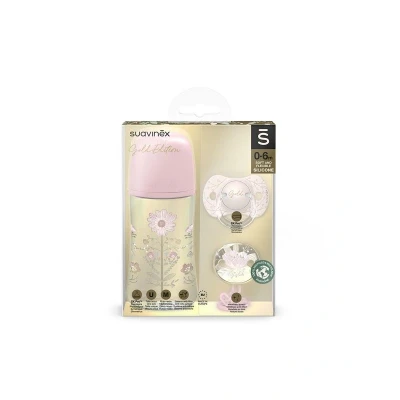 Afbeelding van Suavinex Giftset Gold Pink 3 delig