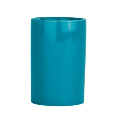 Afbeelding van WENKO Tandenborstelhouder, badkamerbeker, Polaris, blauw, turquoise, keramiek, Ø 7,5 x 11 cm