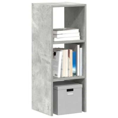 Afbeelding van vidaXL Boekenkast stapelbaar 30x30x80 cm bewerkt hout betongrijs