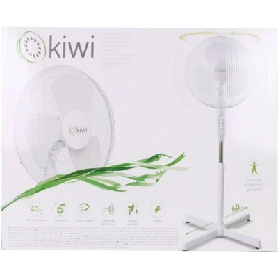 Afbeelding van Staande ventilator Kiwi Wit 45 W (Ø 40 cm)