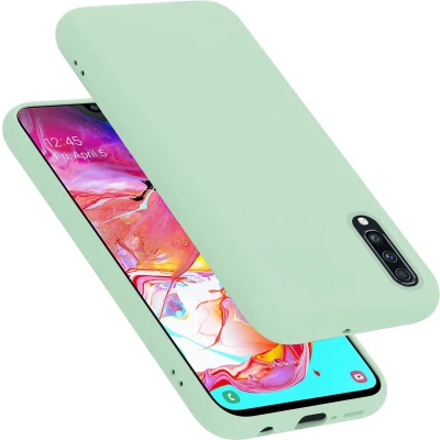 Afbeelding van Cadorabo Hoesje geschikt voor Samsung Galaxy A70 / A70s in LIQUID LICHT GROEN Beschermhoes gemaakt van flexibel TPU silicone Case Cover