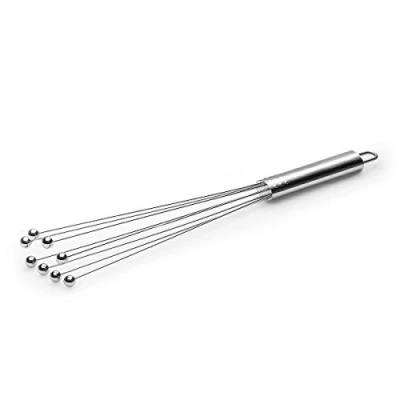 Afbeelding van thermohauser Quirl Garde van roestvrij staal, 35 cm lang, met metalen handvat en 8 draden om op te hangen