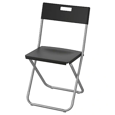 Afbeelding van IKEA GUNDE klapstoel, zwart, 4 stuks