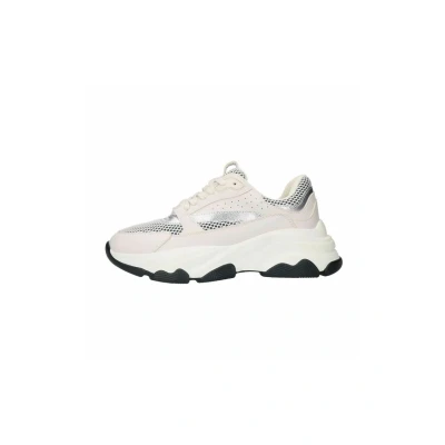 Afbeelding van Sacha Dames Witte sneakers met zilveren metallic details Maat 40