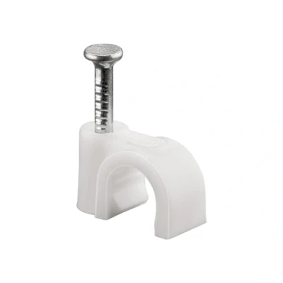 Afbeelding van Kabelklemmen met spijker voor kabels tot 6mm 100 stuks / wit