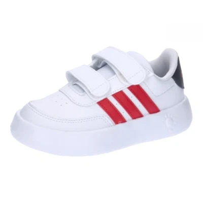 Afbeelding van adidas Breaknet 2.0 Lage schoenen voor kinderen, uniseks, Cloud Wit/Better Scarlet/Carbon