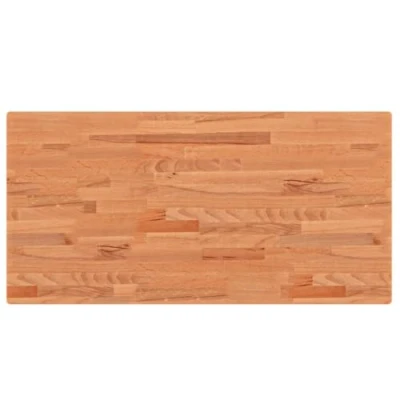 Afbeelding van Tafelblad rechthoekig 100x50x4 cm massief beukenhout