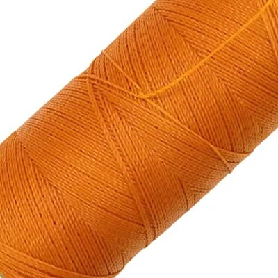 Afbeelding van LINHASITA Spoel gewaxt garen, 100 g/m360 m, dikte 0,5 mm, polyester, macramégaren, 30 kleuren, oranje