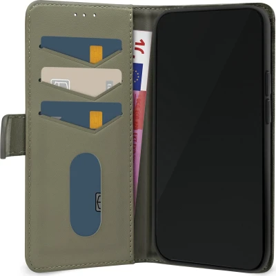 Afbeelding van Mobilize Premium Gelly Wallet Book Case Apple iPhone 16 Pro Green