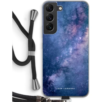 Afbeelding van Case Company® hoesje met Koord geschikt voor Samsung Galaxy S22 Nebula Telefoonhoesje Zwart Bescherming aan alle Kanten en Over de Schermrand