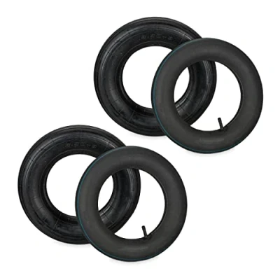 Afbeelding van Relaxdays kruiwagenband met binnenband set van 2 luchtband kruiwagenwiel 3.00 4&quot;
