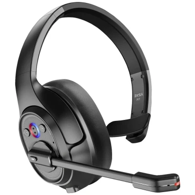 Afbeelding van EKSA H1 On Ear headset Computer Bluetooth Mono Zwart Ruisonderdrukking (microfoon), Noise Cancelling Volumeregeling