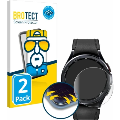 Afbeelding van BROTECT Screenprotector voor Samsung Galaxy Watch 6 Classic (47 mm) Folie Beschermfolie transparant volledig dekking (2 Stuks)