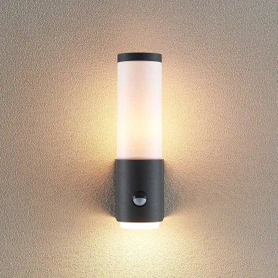 Afbeelding van Lindby Okari buitenwandlamp met sensor, recht