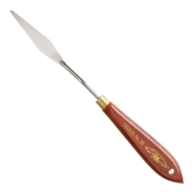 Afbeelding van Winsor &amp; Newton 7003151 Nr. 26 schildersmes voor acrylverf en olieverf met elastisch lemmet ergonomische handgreep van natuurlijk hout in professionele kwaliteit