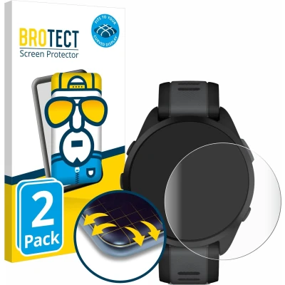Afbeelding van BROTECT Screenprotector voor Garmin Forerunner 165 Folie Beschermfolie transparant volledig dekking (2 Stuks)