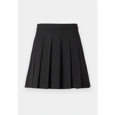 Afbeelding van Tommy Hilfiger dames Timeless minirok in wolblend met plooien de kleur Zwart, maat: 44