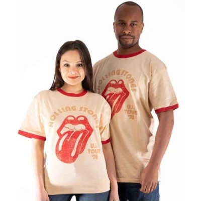 Afbeelding van The Rolling Stones US Tour &#039;78 Heren T shirt L Creme