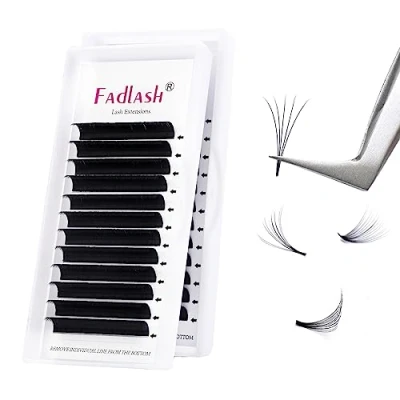 Image de Extension Cils Easy Fan Lashes 0.07 D Curl 10 11 12mm de Soie Volume Russe Professionnel Fanning Lash Bouquet Auto Festonnés FADLASH