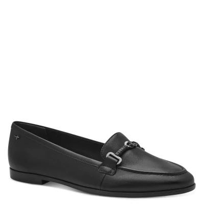 Afbeelding van Tamaris Instappers, Dames, Maat: 41, Black leather Schoenen