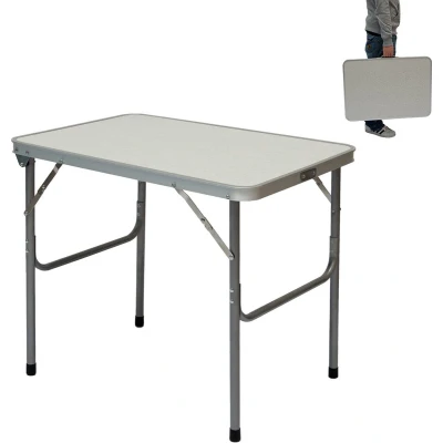 Afbeelding van Alu Campingtafel 70x55cm inklapbbar Kampeertafel Picknicktafel licht Vouwtafel Klaptafel Grijs