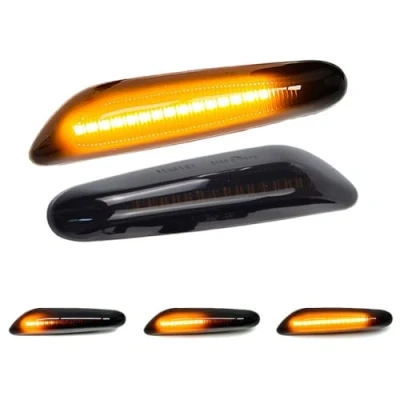 Afbeelding van Hacreyatu Dynamische zijknipperlichten voor zijindicatoren rook B MW 1 3 5 Series E60 E61 E81 E82 E88 E46 E90 E91 E92 E93 X3 E83 X1 E84