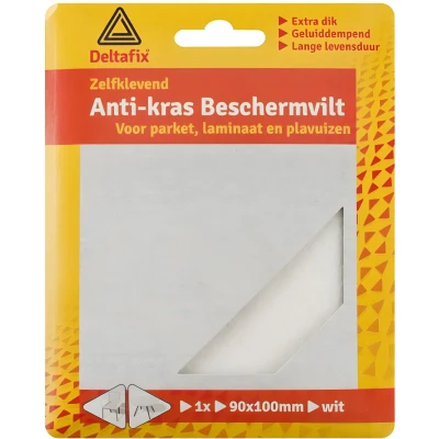 Afbeelding van Deltafix Anti krasvilt 90x100mm Wit 1 Vel