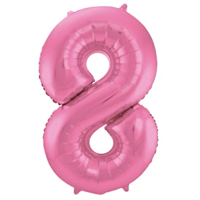 Image de Feuille de ballon 8 rose mate 86cm
