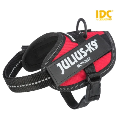 Afbeelding van Julius K9 Power Harnas / Tuig Voor Labels Rood BABY 2/35 43 cm Buikband 35 t/m cm, borstband 25 32 2 breed honden van 5 kg