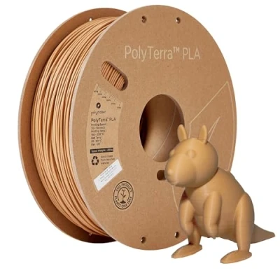 Afbeelding van Polymaker 70976 PolyTerra Filament PLA kunststof Gering kunststofgehalte 1.75 mm 1000 g Hout bruin (zijdemat) 1 stuk(s)