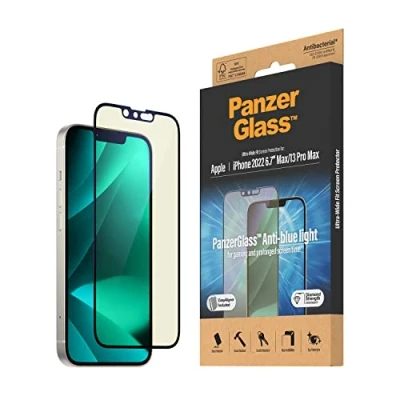 Image de PanzerGlass Protection d&#039;écran pour téléphone portable coupe ultra large verre couleur de cadre noir Apple iPhone 13 Pro Max, 14 Plus