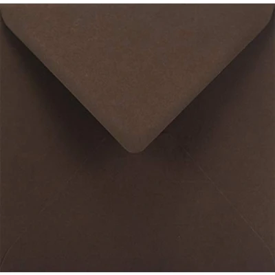 Afbeelding van Netuno 25 vierkante enveloppen, donkerbruin, 153 x mm, 115 g, Sirio Color Cacao, kleurrijke decoratief, elegante envelop voor brieven, uitnodigingen, bruiloft, Kerstmis, wenskaarten,