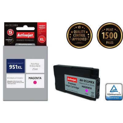 Afbeelding van Originele inkt cartridge Activejet AH 951MRX Magenta