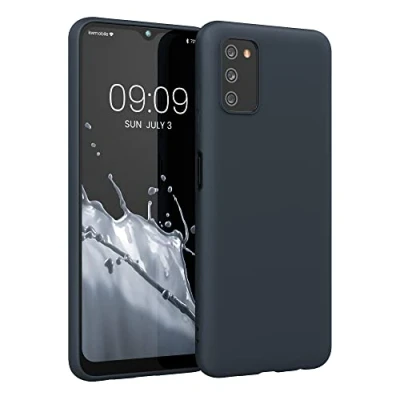 Afbeelding van kwmobile telefoonhoesje geschikt voor Samsung Galaxy A03s Hoesje smartphone Back cover in bosbesblauw