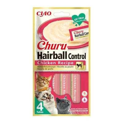 Afbeelding van Ciao Churu Kat Haarbal Kip 56 gr